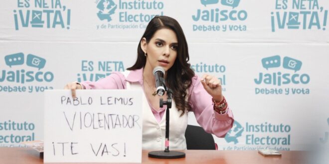 Laura Haro arremete contra violencia política de Lemus en tercer debate