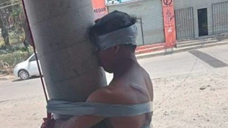 Capturan y atan a poste a ladrón en Hidalgo