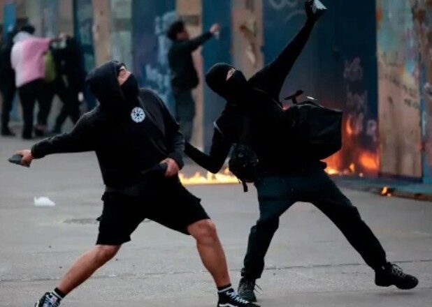Vandalismo por marcha del 2 de octubre