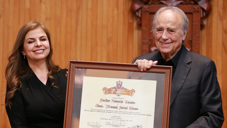 Recibe Serrat honoris causa de la U de G